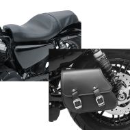 Set: Doppel Sitzbank für Harley Davidson Sportster Forty-Eight 48 10-20 BL Sitz Craftride + Schwingentasche + Halter für Harley Sportster Forty-Eight 48 10-20 Craftride_1