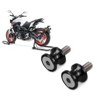 Set: Motorcycle Paddock Stand Set Constands Rear and Front FB black + Motorcycle Bobbin Spools Motea Jerez M8 black