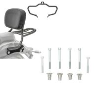 Set: Engine Guard Mustache + Sissy Bar with Luggage Rack compatible with BMW R 18 / Classic 20-24 Craftride QL2 + Adapter kit for mounting sissy bars with original side cases compatible with BMW R18 20-24 Craftride