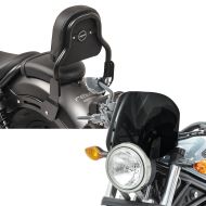 Set: Sissy bar XS3 compatible with Honda Rebel 500 CMX 17-24 black Craftride + Windshield compatible with Honda Rebel 500 CMX 17-24 Windscreen Craftride black