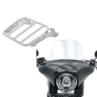 Set: Rear luggage rack fits for Sissy Bar fits for Harley Davidson Softail Sport Glide 18-24 chrome Craftride + Windshield fits for Harley Davidson Sport Glide 18-24 Craftride L Windscreen clear