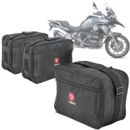 Set Vario side case inner bags MV1 + Vario top case inner bag MV3 suitable for BMW R 1200 GS / Adventure 04-12 Bagtecs black