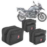 Set Vario Side case inner bags MV1 + Vario Top case inner bag MV3 suitable for BMW R 1200 GS / Adventure 13-18 Bagtecs black