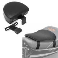 Set: Driver Backrest fits for Harley Davidson Softail Heritage Custom / 114 18-24 Rider Sissy Bar Craftride FR1 black + Gel Seat Pad M Tourtecs Universal Comfort Seat black