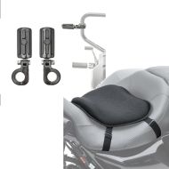 Set: Motorbike Crash Bar Highway Footpegs Craftride CF15 for 32mm in black + Motorbike Gel Seat Pad Tourtecs L Comfort Seat universal in black