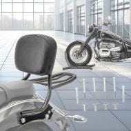 Set Detachable sissy bar with luggage rack and backrest + adapter kit suitable for BMW R18 20-24 Craftride black