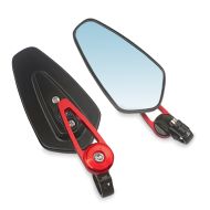 Bar end mirrors compatible with Ducati Hypermotard 950 / 939 / SP rear view mirror Craftride LS6 red