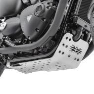Motorschutz für Triumph Bonneville T120 16-21 Motoguard Aluminium Bugspoiler Unterbodenschutz silber_1