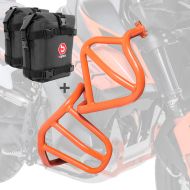 Set Engine Guard + bags compatible with KTM 890 Adventure / R 21-22 crash bar lower upper Motoguard orange