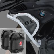 Set Verkleidungsschutzbügel + Taschen L für BMW R 1200 GS 17-18 silber Motoguard_1