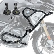 Set Sturzbügel oben unten + Scheinwerfer XL6 für BMW R 1250 GS 19-20 Motoguard schwarz_1