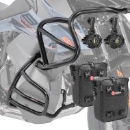 Set Engine Guard + Auxiliary lights compatible with KTM 790 Adventure / R 19-21 + bags Motoguard black CB4