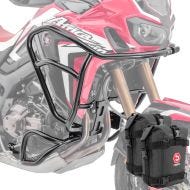 Set Sturzbügel XL + Taschen für Honda Africa Twin CRF 1000 L 16-19 Schutzbügel oben unten Motoguard_1