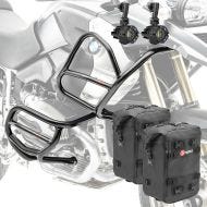 Set Sturzbügel oben unten XL + Scheinwerfer für BMW R 1200 GS 04-12 + Taschen Motoguard schwarz CB8_1
