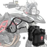 Set Crash Bars + Bags K4 XL fits for BMW F 800 GS 13-17 Motoguard