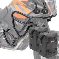 Set Sturzbügel oben unten XL + Scheinwerfer für KTM 1050 Adventure 15-16 + Taschen Motoguard schwarz CB8_1