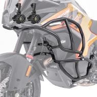 Set Engine Guard + Auxiliary lights compatible with KTM 1290 Super Adventure S / R 21-24 crash bar Motoguard black L2