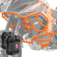 Set Engine Guard + bags compatible with KTM 1290 Super Adventure R / S 21-24 crash bar lower upper Motoguard orange X21