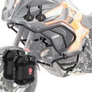Set Engine Guard + Auxiliary lights L2 compatible with KTM 1290 Super Adventure R / S 21-24 + bags Motoguard black