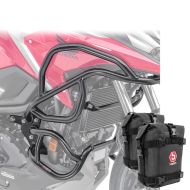 Set Engine Guard + bags compatible with Honda NC 750 X 21-24 crash bar lower upper Motoguard black