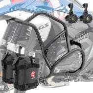 Set Crash bars + Auxiliary lights + bags fit for BMW R 1300 GS 23-24 Motoguard KT18 black