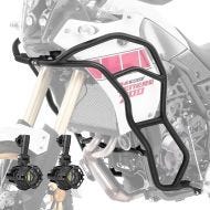 Set Crash bar + Auxiliary lights fit for Yamaha Tenere 700 19-24 fog lights Motoguard KT38