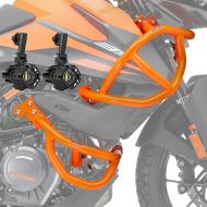 Set Crash Bars + Auxiliary lights fits for KTM 390 Adventure 20-24 Fog lights Motoguard orange
