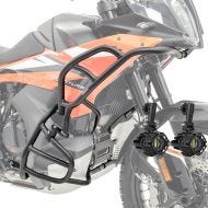 Set Crash Bars + Auxiliary lights fits for KTM 790 / 890 Adventure 23-24 Fog lights Motoguard SH27 black