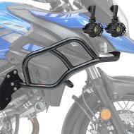 Set Upper Crash bar + Auxiliary lights fit for Suzuki V-Strom 650 / XT 17-24 fog lights Motoguard