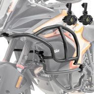 Set Upper Crash bar + Auxiliary lights fit for KTM 1290 Super Adventure S / R 21-24 fog lights Motoguard L2 black