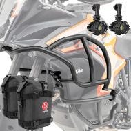 Set Upper Crash bar + Auxiliary lights + bags fit for KTM 1290 Super Adventure S / R 21-24 Motoguard L2 black