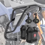 Set Upper Crash bar + Auxiliary lights + bags fit for Suzuki V-Strom 800 DE 23-24 Motoguard HG20 black