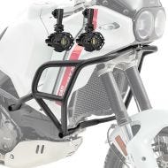 Set Crash bar + Auxiliary lights fit for Ducati DesertX 22-24 fog lights Motoguard MK13 black