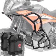 Set Crash Bars + bags fits for KTM 790 / 890 Adventure/ R 23-24 Motoguard SH26 black