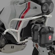 Set Crash bar + bags for Ducati DesertX 22-24 Motoguard MK13 silver