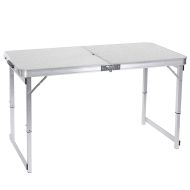 Camping table foldable aluminum ME57 Vanit folding table portable height adjustable  silver NEW