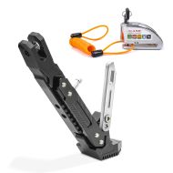 Set SM13 Seitenständer und Alarm Bremsscheibenschloss mit Erinnerungskabel für Aprilia RSV4 RF / RR / Factory Tourtecs_1