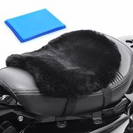 Motorcycle lambskin seat cushion with gel pad Tourtecs LG14 comfort cushion 32 x 27 cm