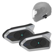 2x Intercom Motorcycle Tourtecs GoTalk4 Bluetooth Communication System with Headset IP65 wireless