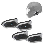 4x Intercom Motorcycle Tourtecs GoTalk4 Bluetooth Communication System with Headset IP65 wireless