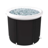 Ice bath inflatable Divit EB14 PVC ice barrel portable 75 x 75 cm black
