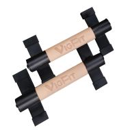 Parallettes Paire de Poignées de Pompe Divit LG12 Barre de Support de Pompe en Bois 26cm