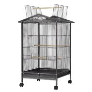 Bird cage with wheels Divit PL9 aviary with dirt tray 45 x 45 x 97 cm black NEW