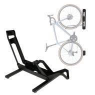 Bike stand TS1 bike rack 26 to 29" tyres + Bicycle wall mount swiveling Cranit bicycle lift for 54-70mm tire width ME84 black
