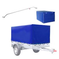 Tarpaulin bracket for flat tarpaulin trailers PF1 1140 mm + Trailer tarpaulin with rubber belt 210 x 114 x 88cm Vanit 610 g / m² ME98 blue