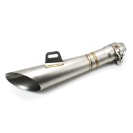 Motorcycle exhaust muffler Zaddox Cone Stainless Steel Titanium