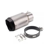 Exhaust muffler Zaddox M-GP Short compatible with Ducati Desert X / Diavel 1260 S Stainless Steel Titanium