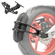 Motorrad Hinterradabdeckung Set mit Kennzeichenhalter Universal Zaddox LN1 mit Beleuchtung_1