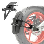 Motorrad Hinterradabdeckung Set mit Kennzeichenhalter Universal Zaddox LN2 mit Beleuchtung_1