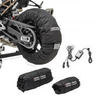 Motorrad Reifenwärmer Set Snaefell ConStands 30-99°C Digital für Vorderrad und Hinterrad schwarz_1